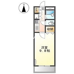 JR吉備線 備前三門駅 徒歩14分の賃貸アパート 2階1Kの間取り
