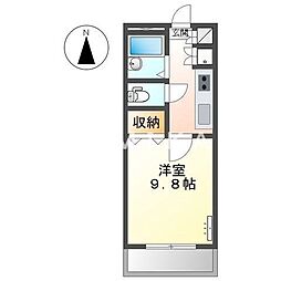 JR吉備線 備前三門駅 徒歩14分の賃貸アパート 2階1Kの間取り