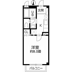 JR宇野線 備前西市駅 徒歩21分の賃貸アパート 1階1Kの間取り