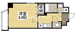 JR山陽本線 岡山駅 徒歩24分の賃貸マンション 8階1Kの間取り