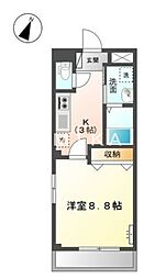 岡山電気軌道東山本線 門田屋敷駅 徒歩33分の賃貸アパート 2階1Kの間取り