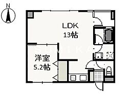 JR山陽本線 岡山駅 徒歩9分の賃貸マンション 3階1LDKの間取り
