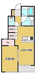 MyEstate 旭本町 西棟 1LDKの間取図画像