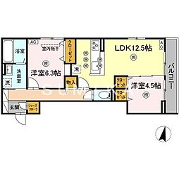 間取図画像 2LDK