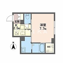 Montagne 1Kの間取図画像