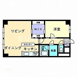 JR山陽本線 岡山駅 徒歩28分の賃貸マンション 5階1LDKの間取り