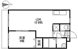 JR吉備線 備前三門駅 徒歩9分の賃貸マンション 3階1LDKの間取り
