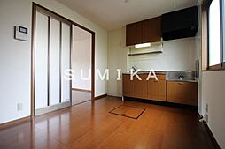 JR津山線 法界院駅 3.6kmの賃貸アパート 1階2DKのリビング/ダイニング