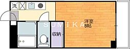 パルティール21 ワンルームの間取図画像