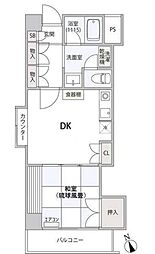 コンフォート文京小石川 3階1DKの間取り