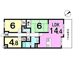 間取図画像 3LDK