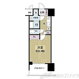 グランカーサ梅田北 1Kの間取図画像