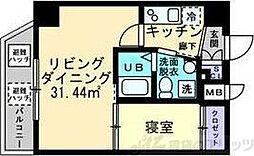 M:COURT関大前 1Kの間取図画像