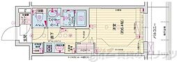 プレサンス淡路駅前 1Kの間取図画像