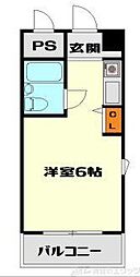 サンノゼハイツ ワンルームの間取図画像