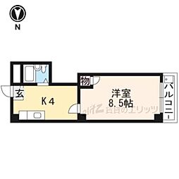 ハイツ88 1Kの間取図画像