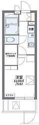 レオパレスNEWBROAD 1Kの間取図画像