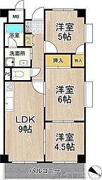 久光マンション 3LDKの間取図画像