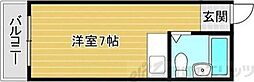 ダチロン高城 ワンルームの間取図画像