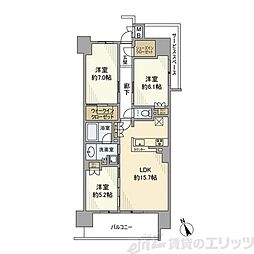 ジオ島本 3LDKの間取図画像