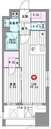 サンレムート江坂3rd 1LDKの間取図画像