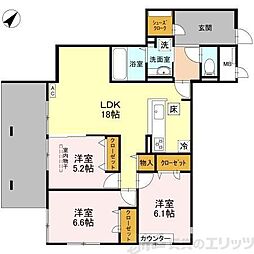 La Grand Suito 3LDKの間取図画像
