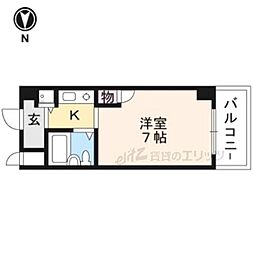 ジョイフル高槻大畑 1Kの間取図画像
