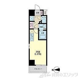 JMFレジデンス大阪福島 ワンルームの間取図画像