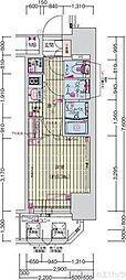 プレサンス扇町駅前 1Kの間取図画像