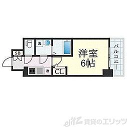 大阪市東淀川区東淡路4丁目マンション 1Kの間取図画像