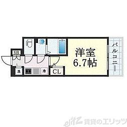 大阪市東淀川区東淡路4丁目マンション 1Kの間取図画像