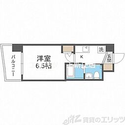 セレニテ福島プリエ 5階1Kの間取り