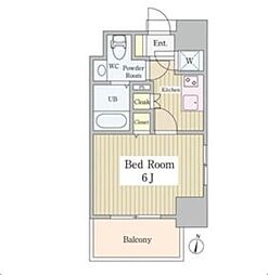 エスパローマ目白 1Kの間取図画像