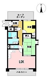 モアグレース富士 2LDKの間取図画像
