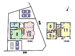 四日市市桜新町2丁目　中古一戸建て 4SLDKの間取り
