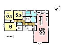 グローバルガーデン菰野町菰野　街なかモデルハウス平屋 3LDKの間取り