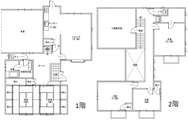 間取り KEM新潟市西区善久1期　中古戸建