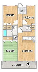 マイシティおおさか5番館 3LDKの間取図画像