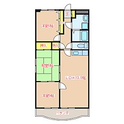 トキハイツ 3LDKの間取図画像