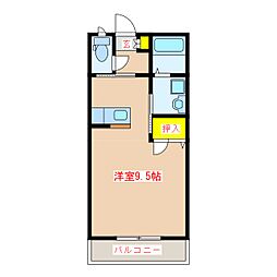 コーポ奈良2 ワンルームの間取図画像