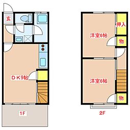 コーポサカエ7 2DKの間取図画像
