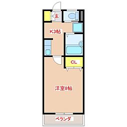 プリメーロセイワ　I 2階1Kの間取り