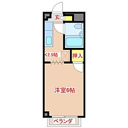 マークハイツ田崎 1Kの間取図画像