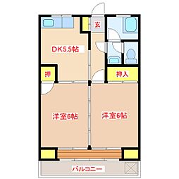 センチュリー21 2Kの間取図画像