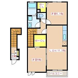 HOUSE2 2LDKの間取図画像