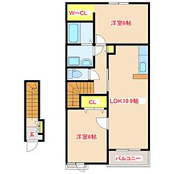 グレイスメゾン本町NORTH 2LDKの間取図画像