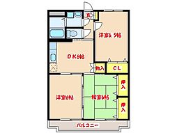 アネックスローズマンション 3DKの間取図画像