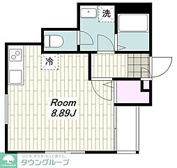 City Studio　Machiya 101 1階ワンルームの間取り