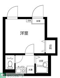 (仮称)足立区扇1丁目新築AP(北西棟) 1Kの間取図画像