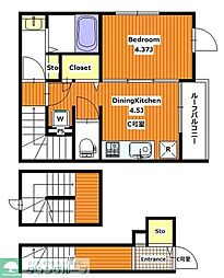 メゾン横山 1DKの間取図画像